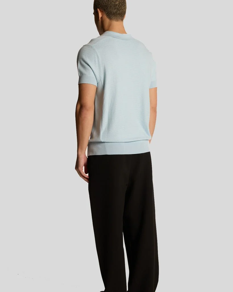 Herringbone Knitted Polo Shirt