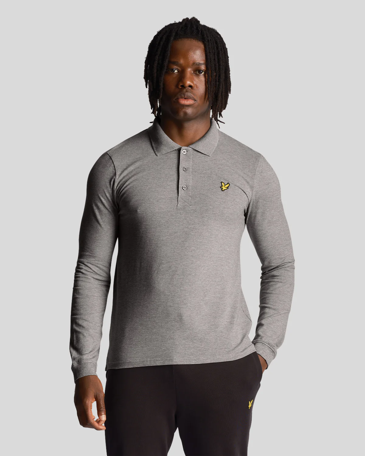 Long Sleeve Cotton Polo Shirt