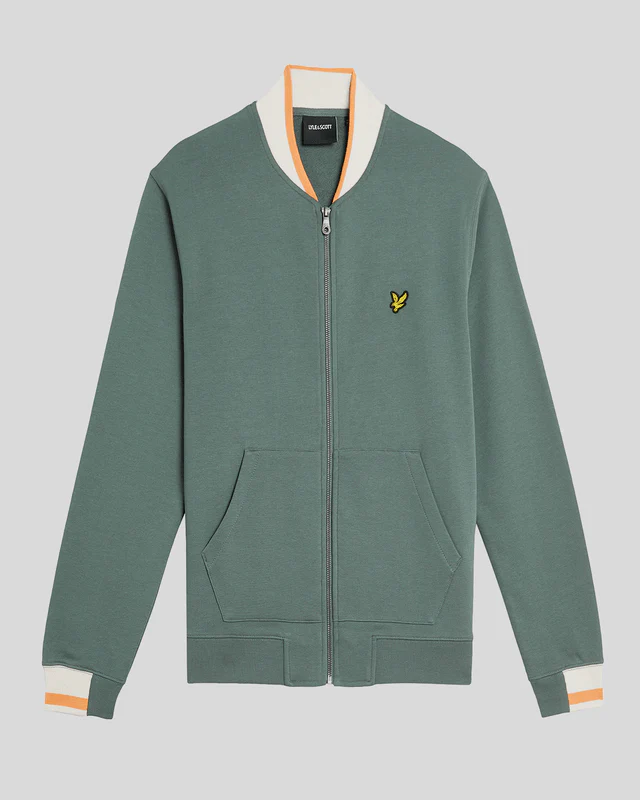 Half Tipped Jersey Bomber Jacket