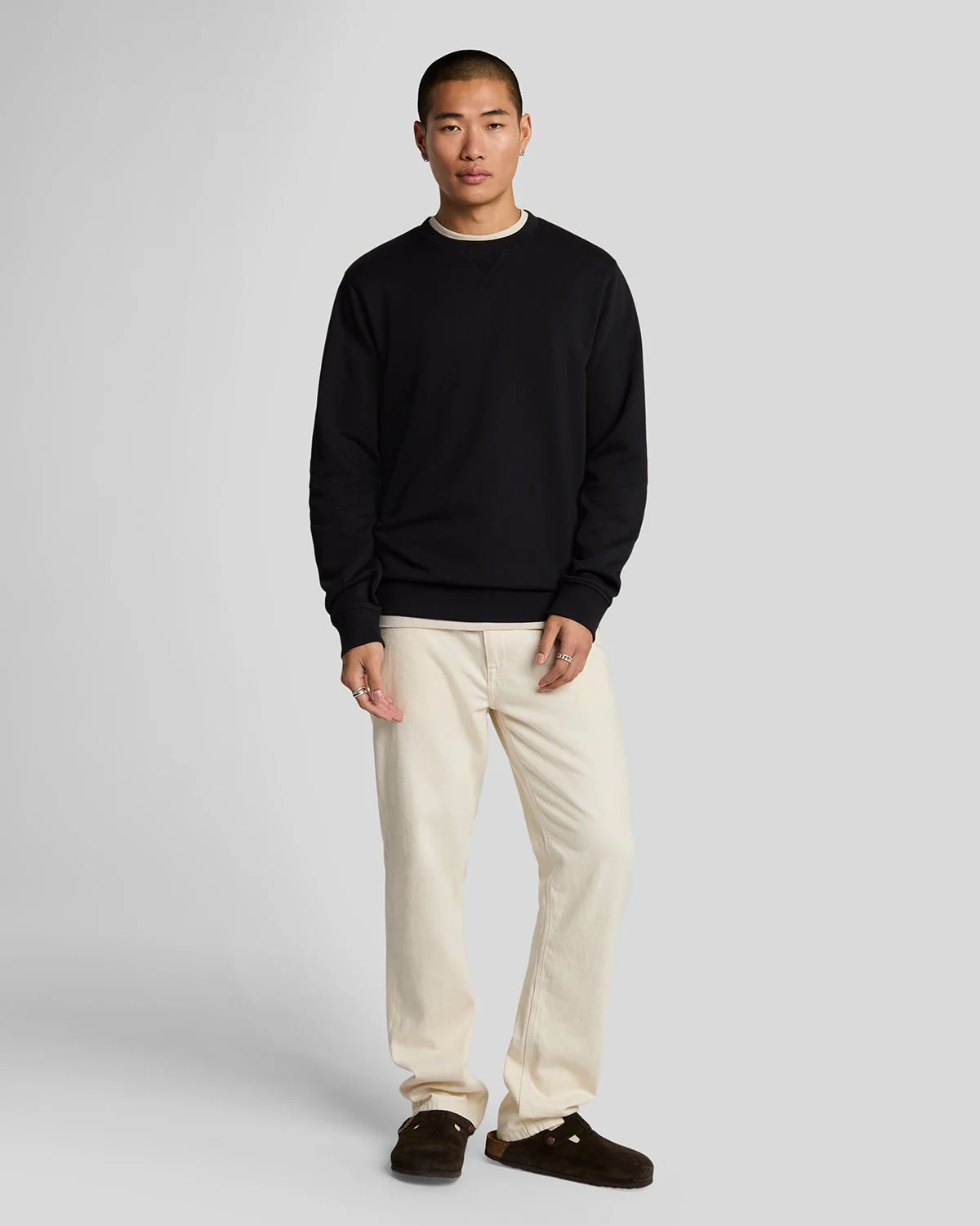 Clamp Labelled Crew Neck Sweatshirt