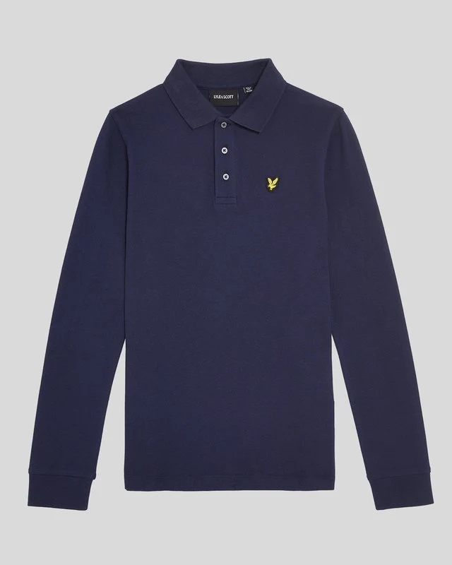 Long Sleeve Cotton Polo Shirt