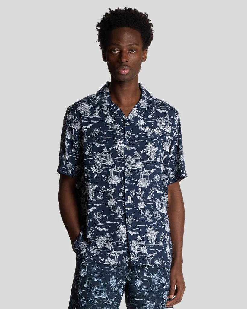 Botanical Garden Print Resort Shirt