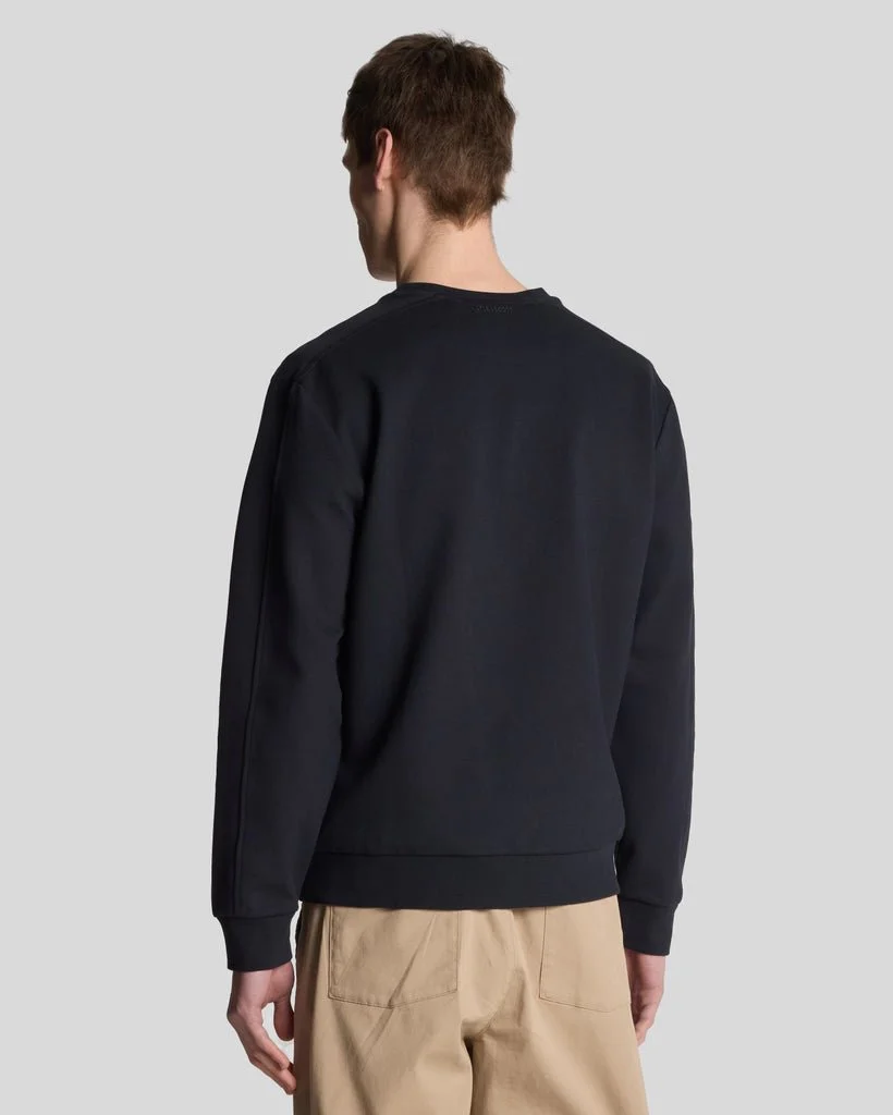 Twill Interlock Crew Neck Sweatshirt