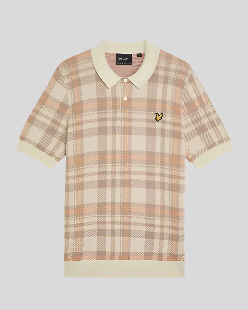 Tartan Knitted Polo Shirt