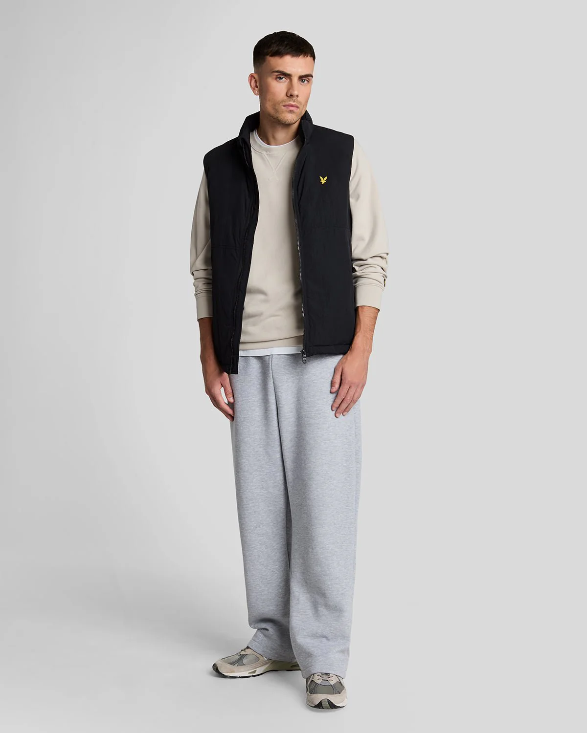 Loopback Embroidered Crew Neck Sweatshirt