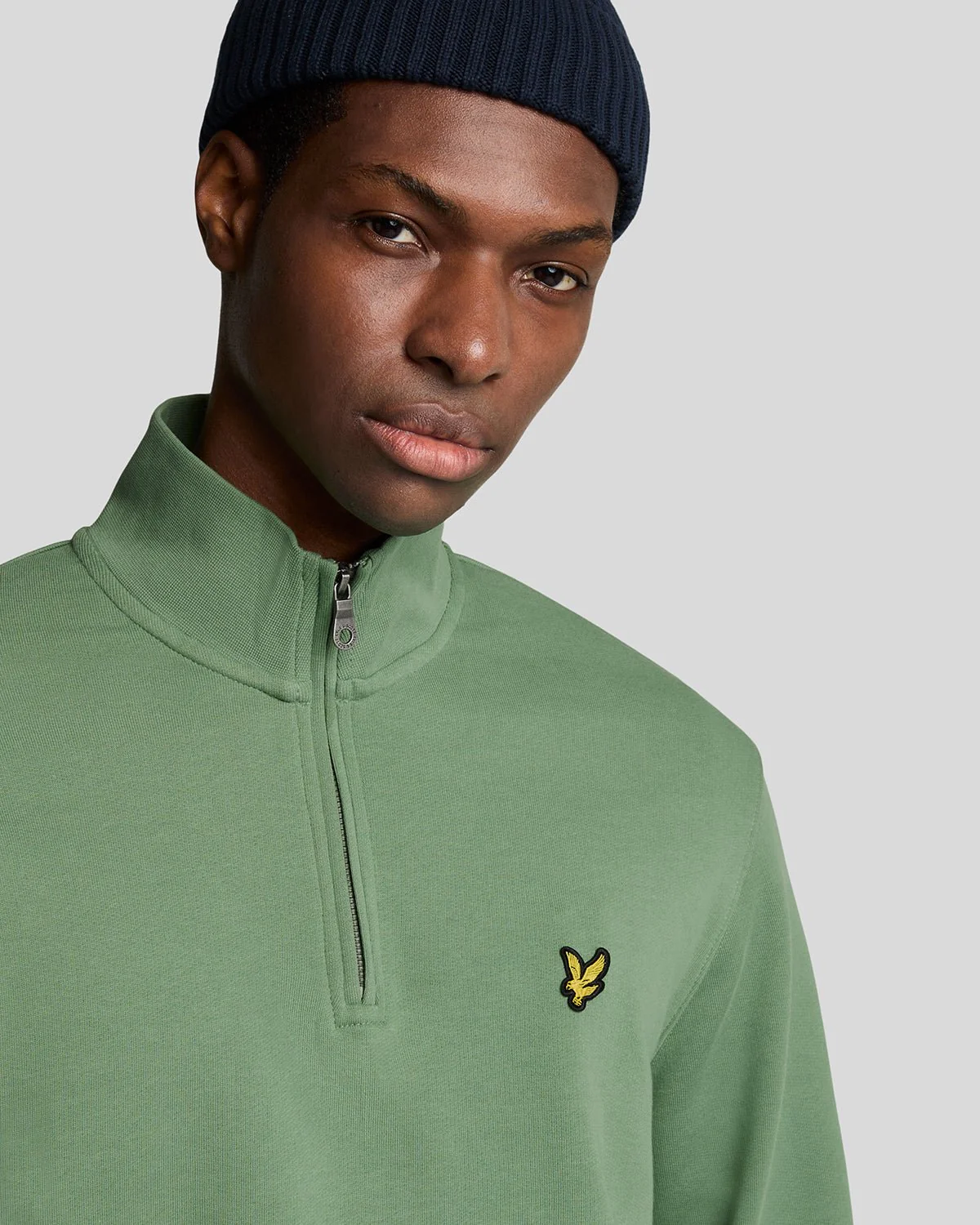 Cotton Loopback 1/4 Zip Sweatshirt