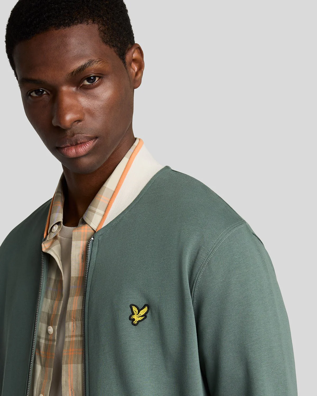 Half Tipped Jersey Bomber Jacket