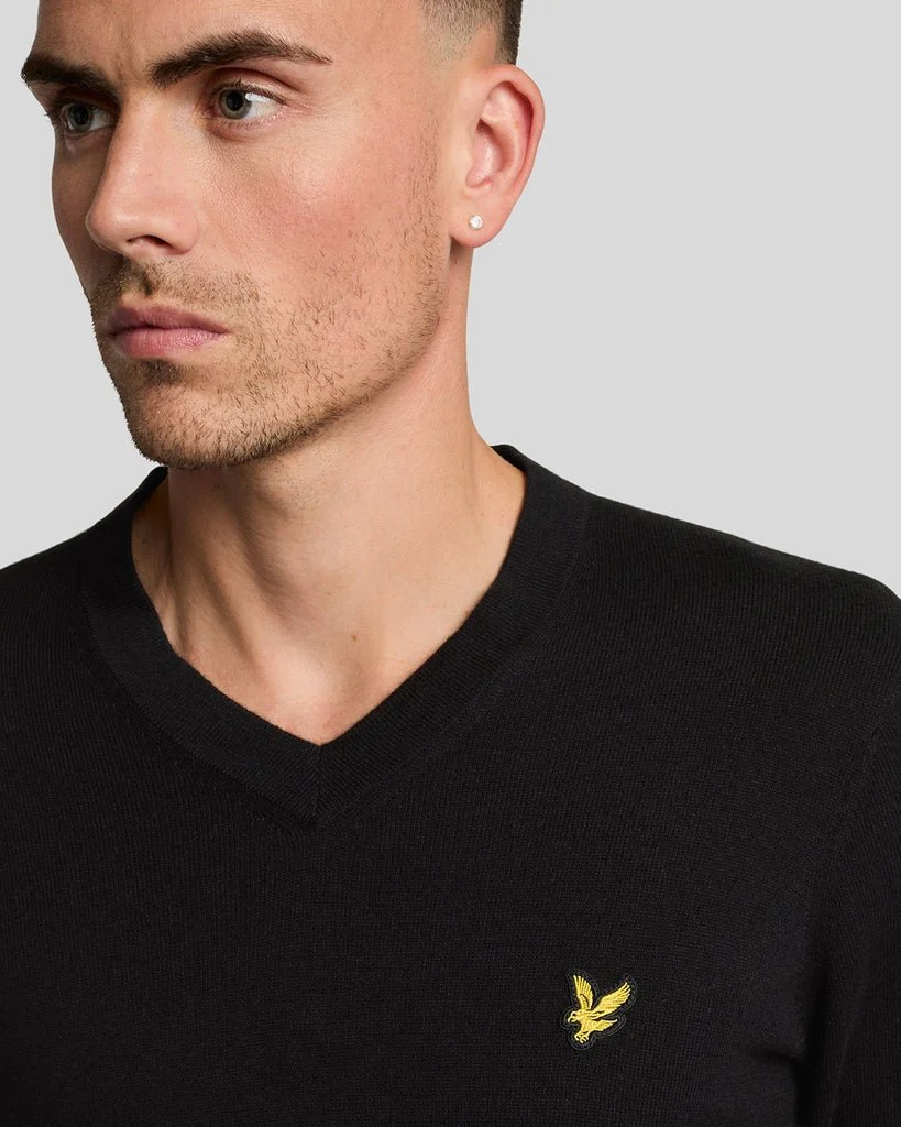 Cotton Merino V Neck Jumper