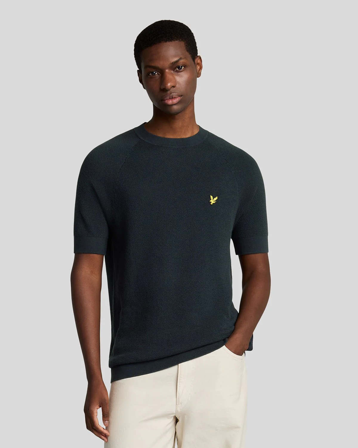 Linen Blend Knitted T-Shirt