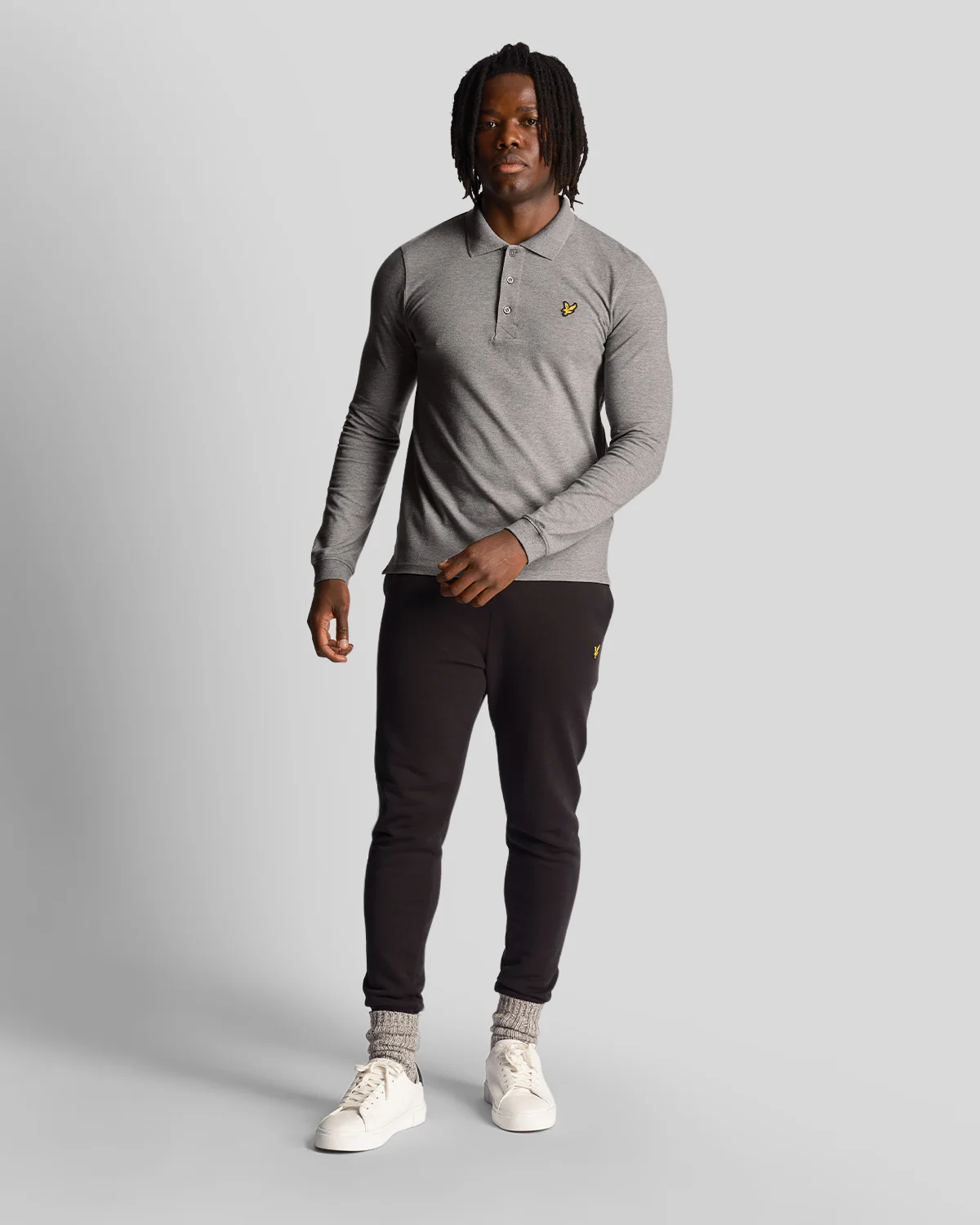 Long Sleeve Cotton Polo Shirt
