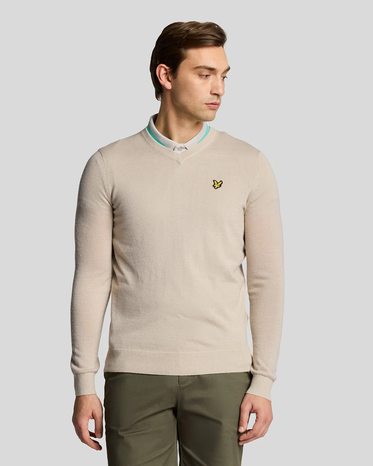 Golf Wool Blend V Neck Jumper