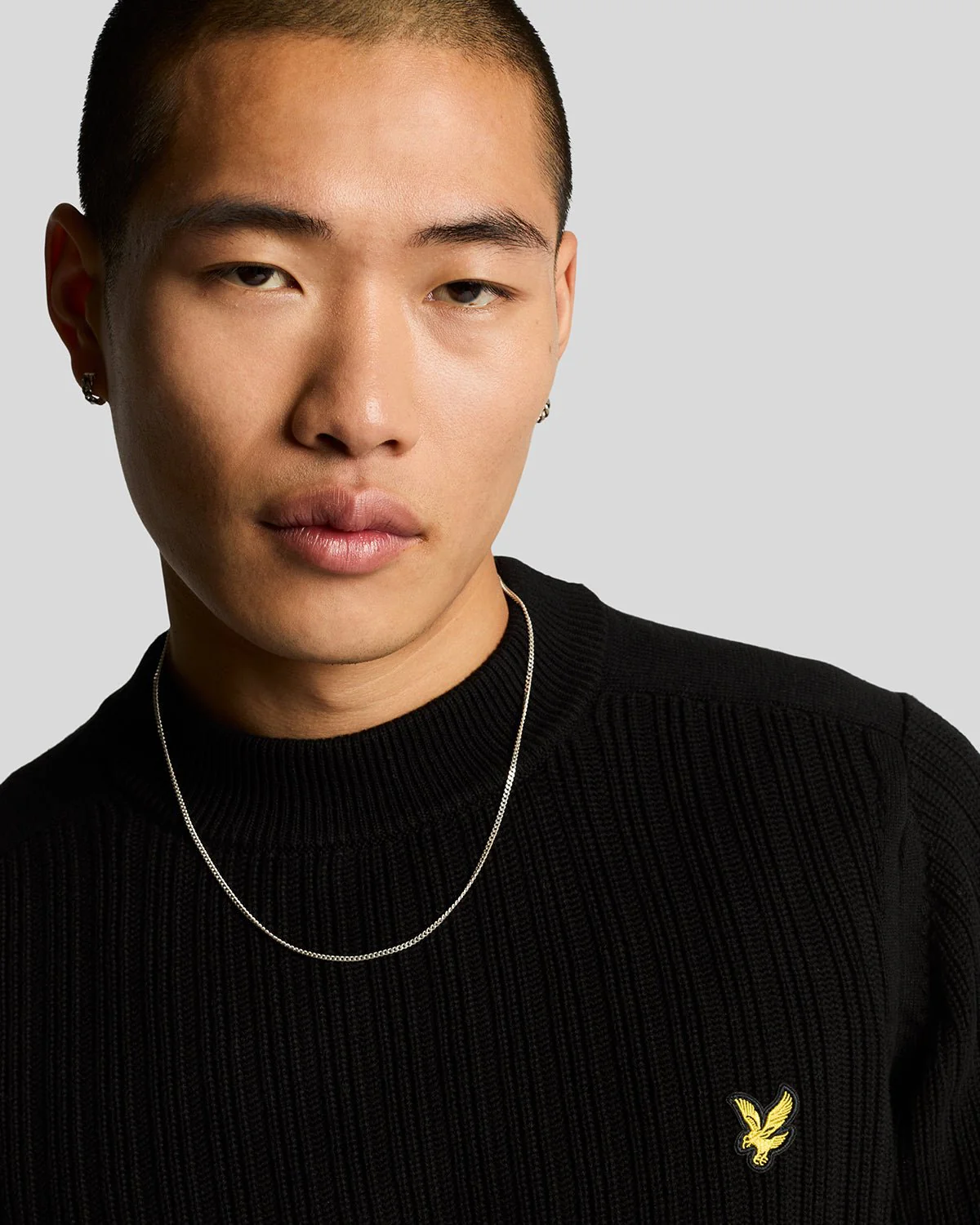 Ribbed Mock Neck Jumper