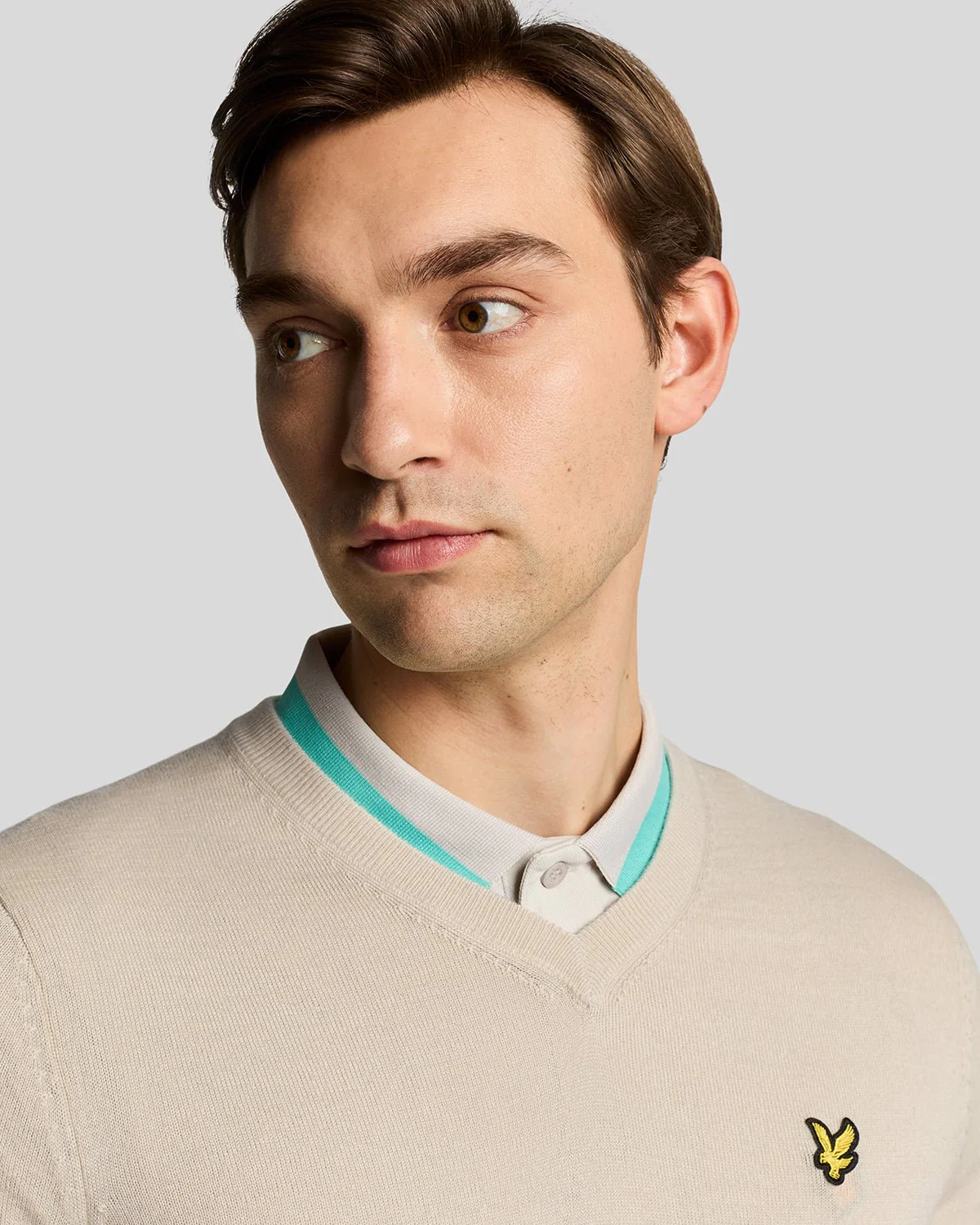 Golf Wool Blend V Neck Jumper