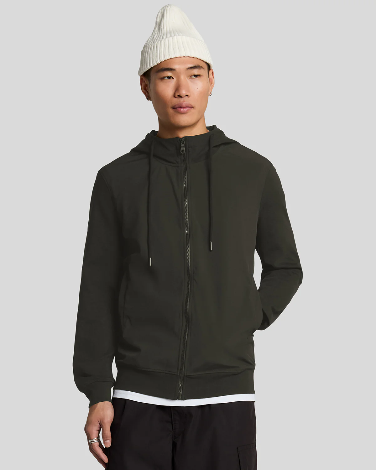 Softshell Hybrid Zip Through Hoodie