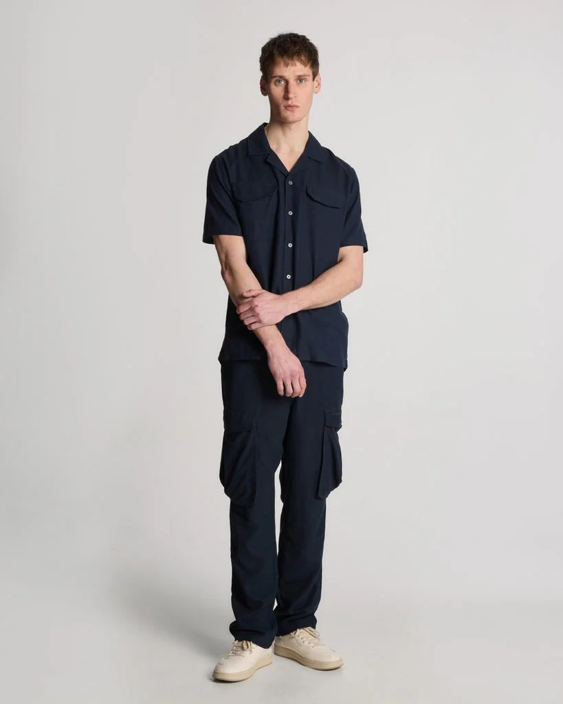 Cotton Linen Cargo Trousers