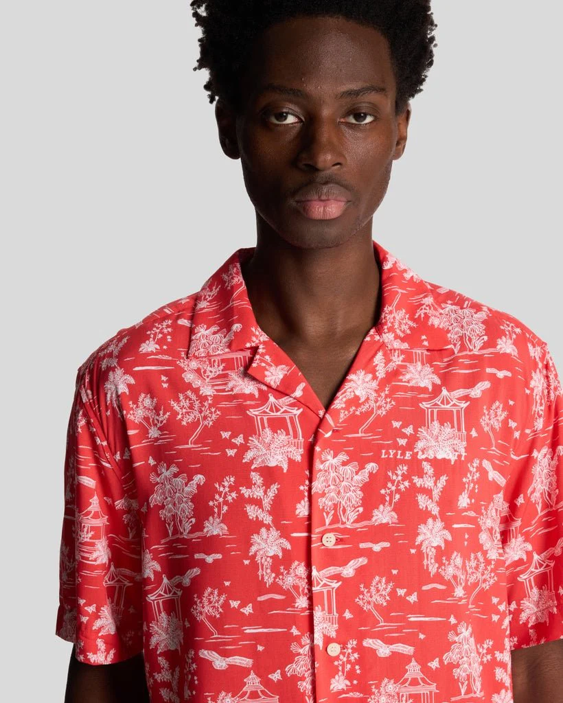 Botanical Garden Print Resort Shirt