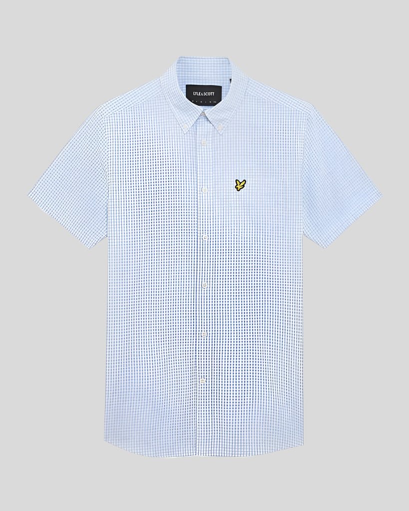 Short Sleeve Slim Fit Gingham Shirt