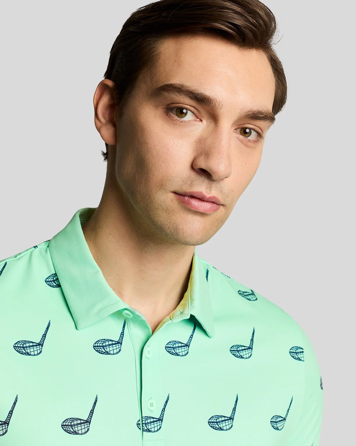 Golf Micro Club Printed Polo Shirt