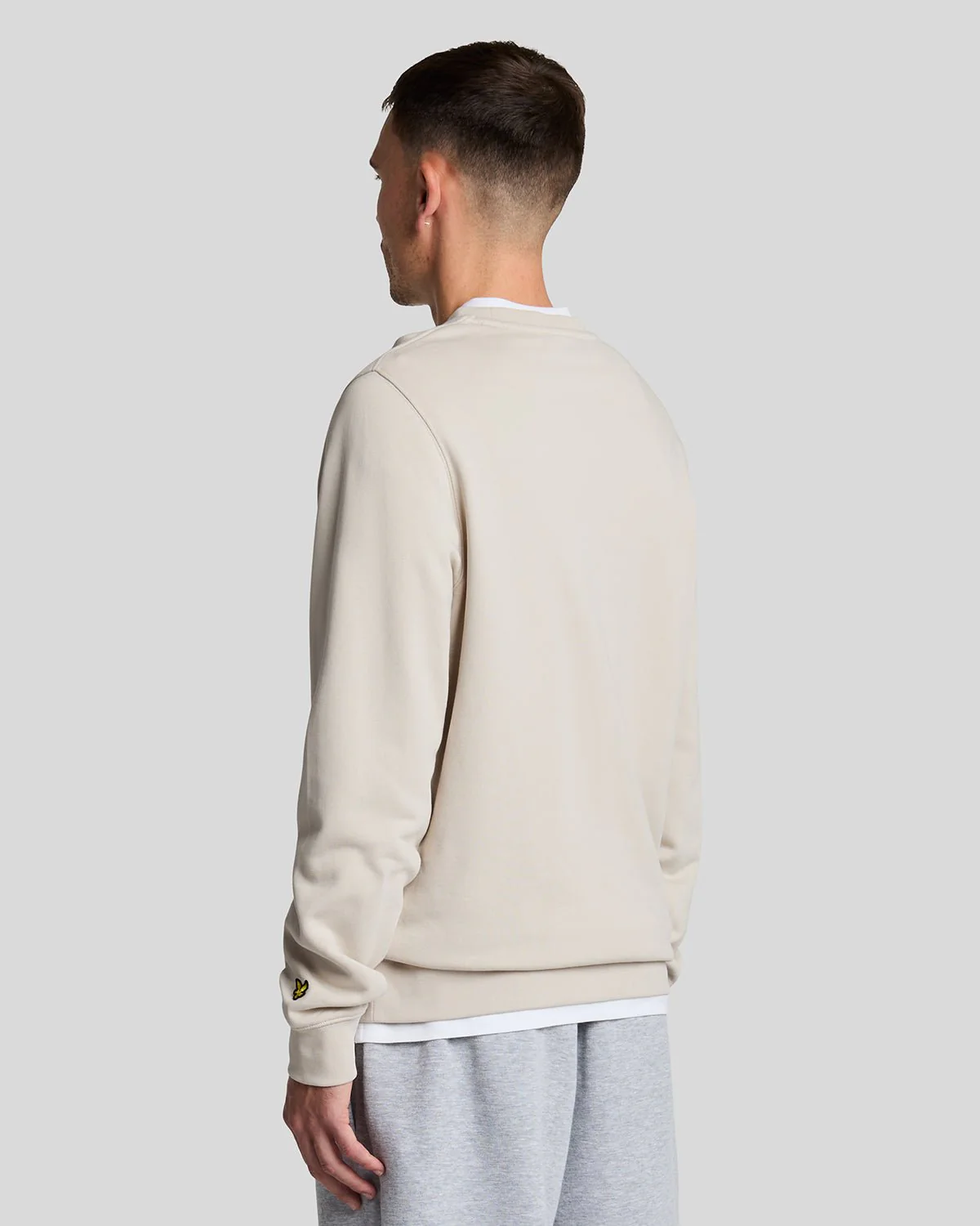 Loopback Embroidered Crew Neck Sweatshirt