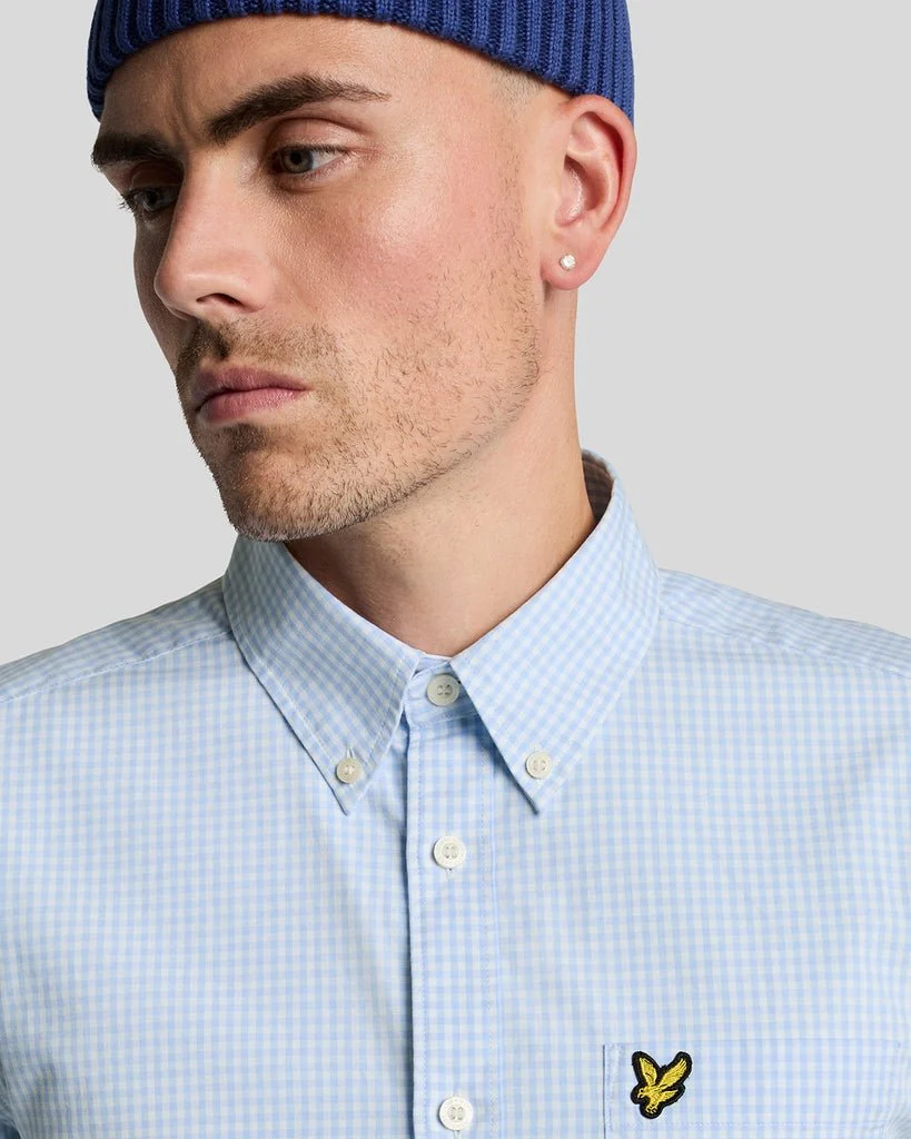 Short Sleeve Slim Fit Gingham Shirt