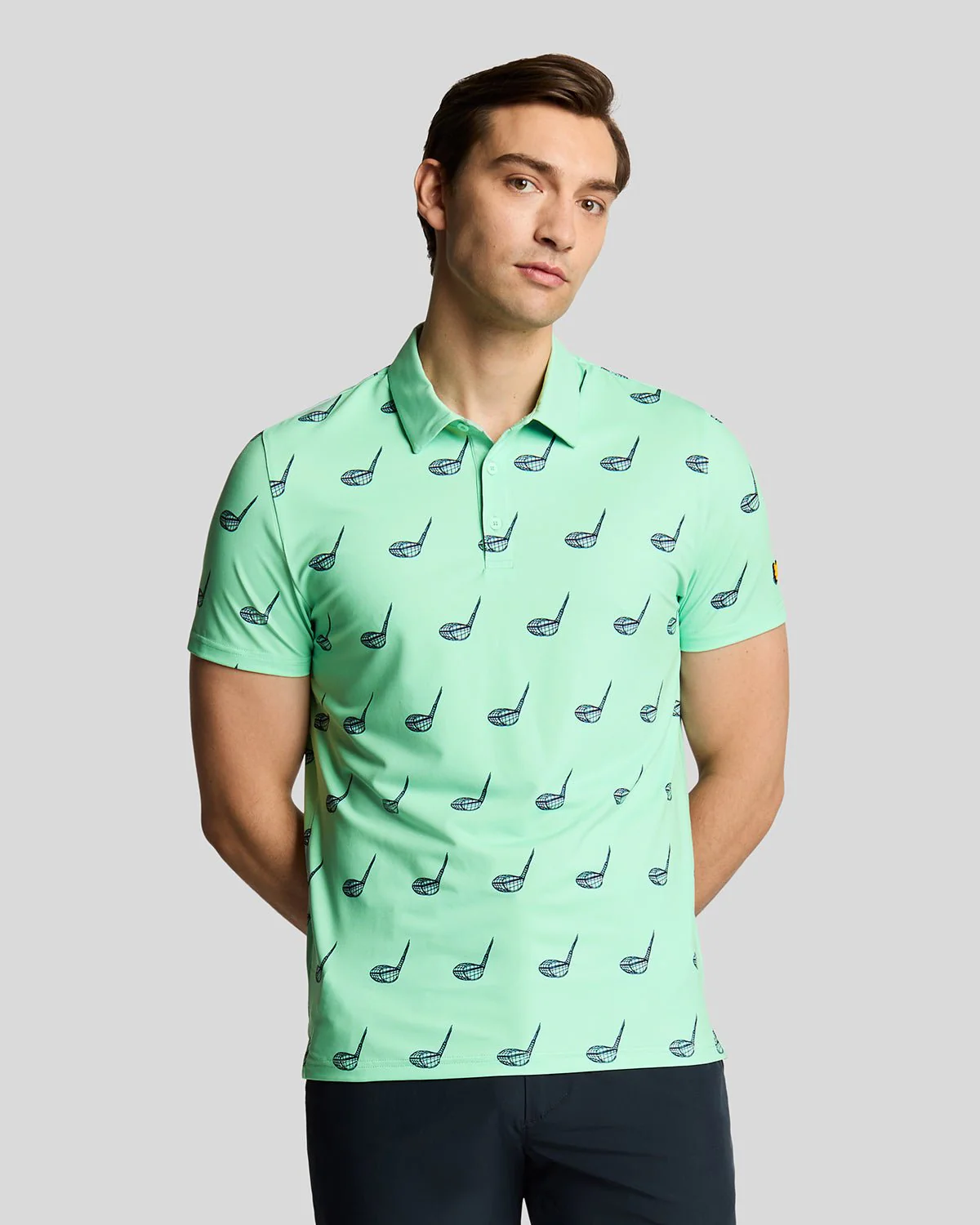 Golf Micro Club Printed Polo Shirt