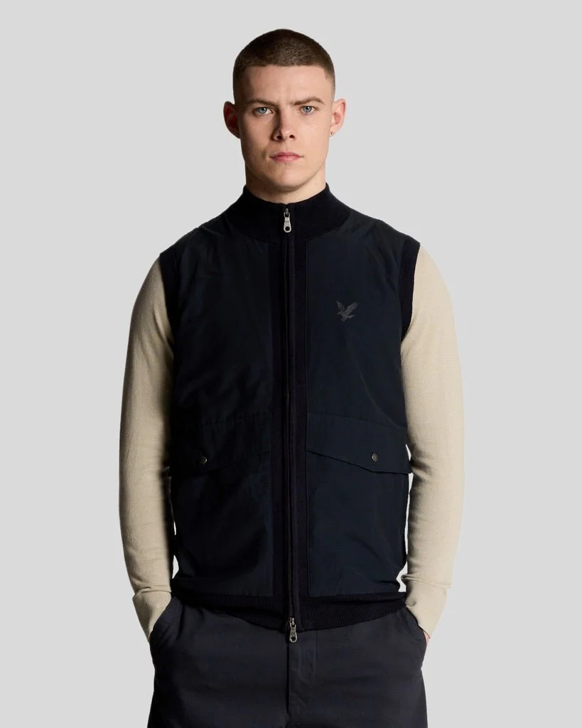 Milano Hybrid Full Zip Knitted Vest