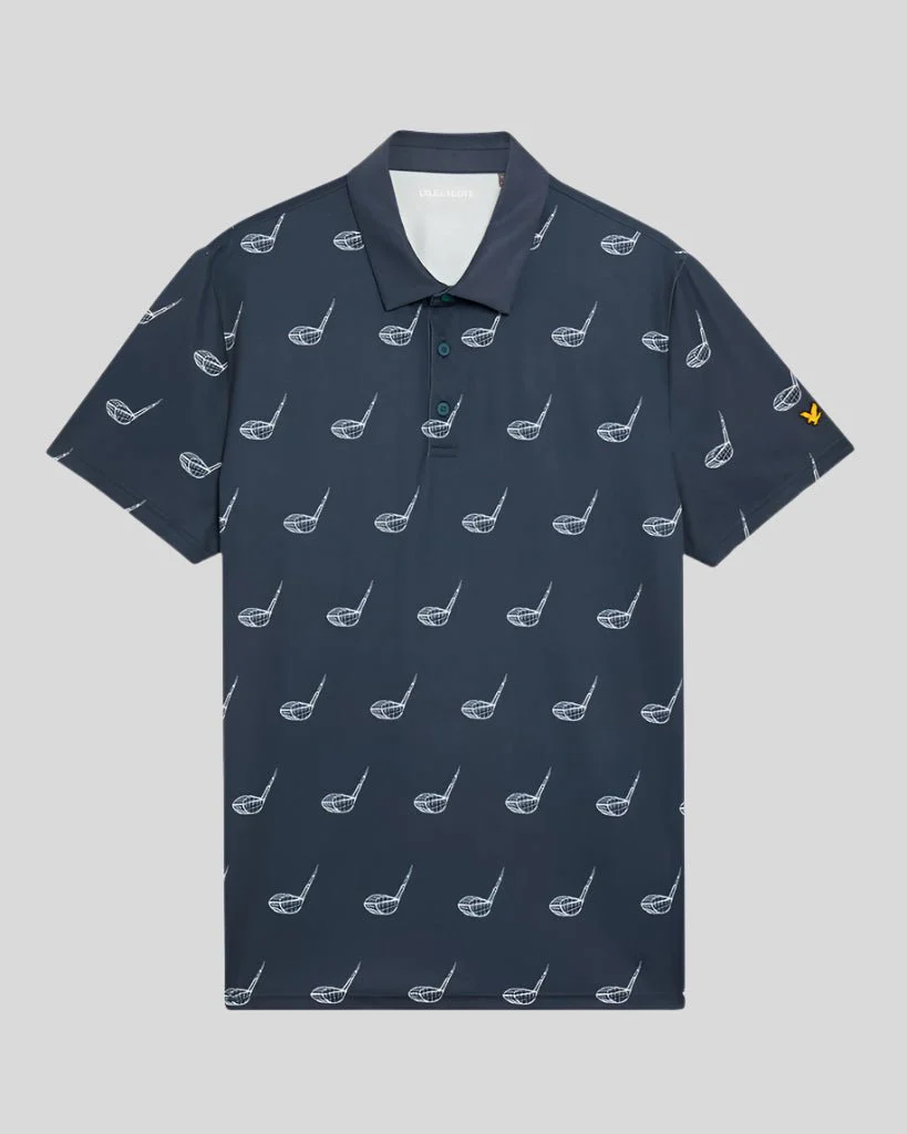 Golf Micro Club Printed Polo Shirt