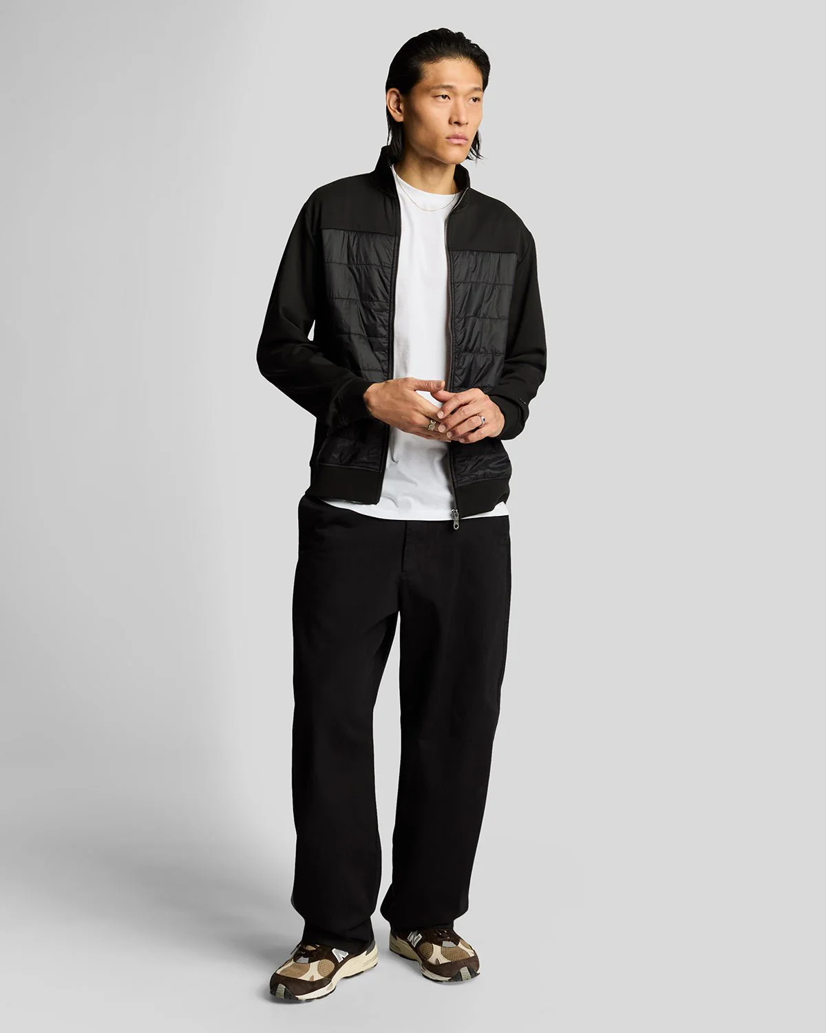 Interlock Hybrid Panelled Bomber Jacket