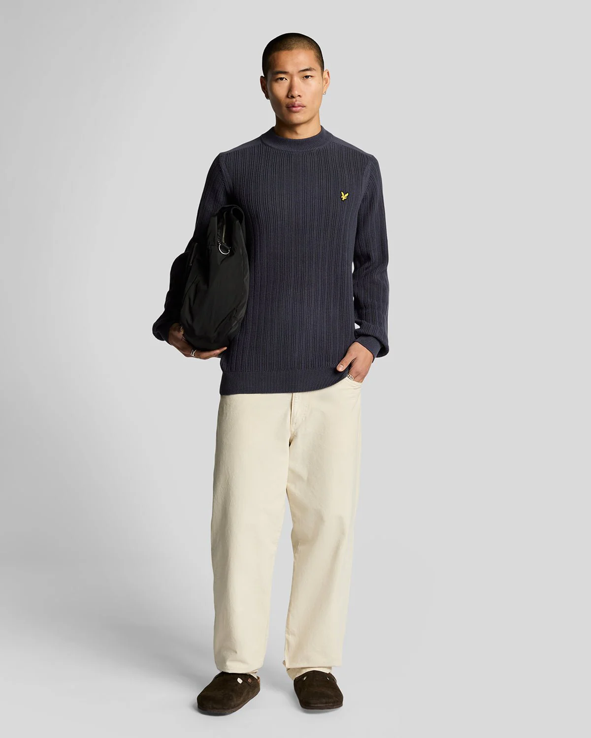 Ribbed Mock Neck Jumper