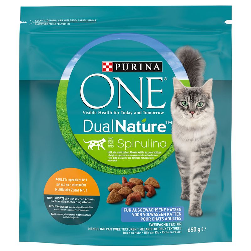 PURINA ONE Dual Nature Adult Chicken with Spirulina 650g