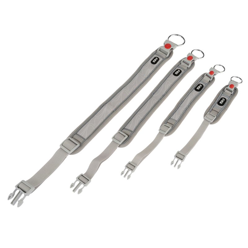 TIAKI Collar Soft & Safe, grey matching leash: 200 cm long, 20 mm wide