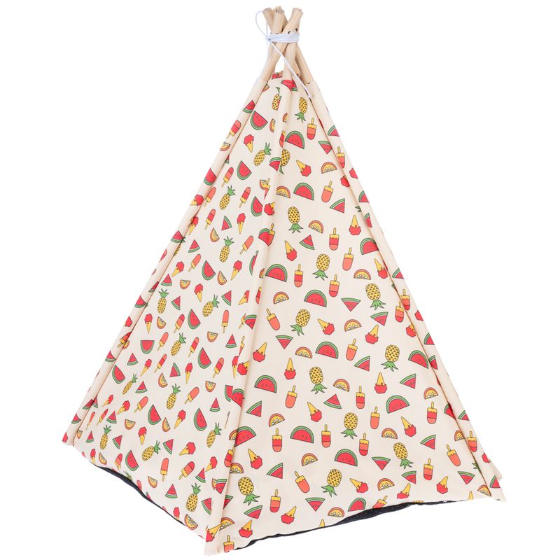 TIAKI Tropical Teepee Pet Den approx. diameter 65 x (H) 75 cm