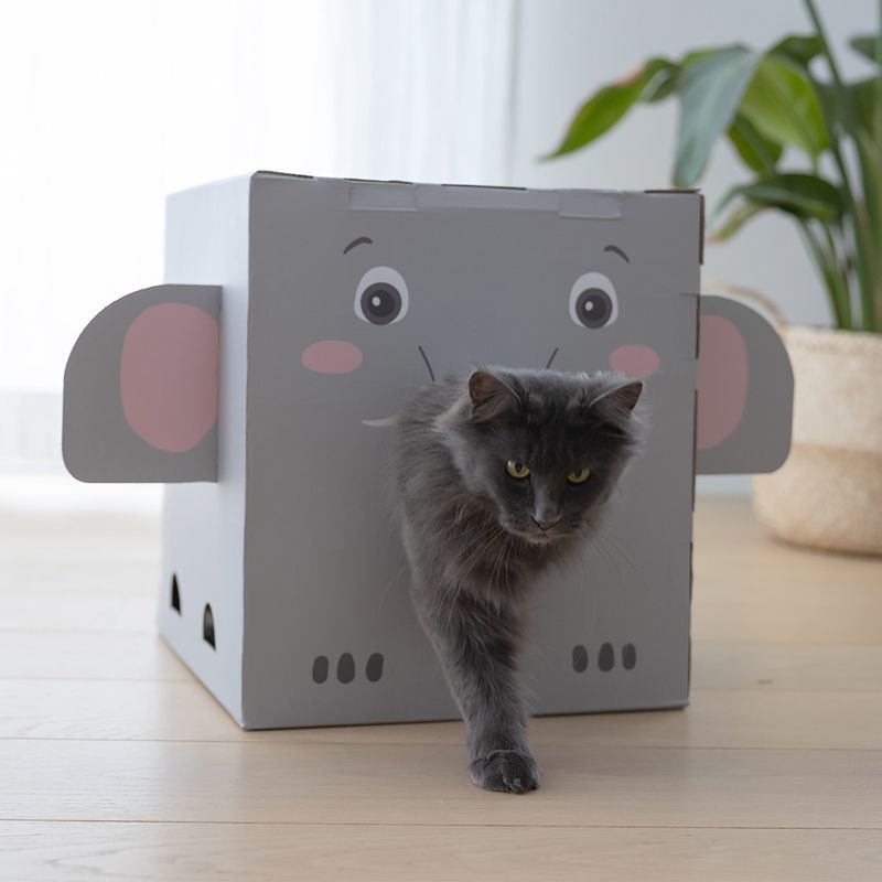 Kerbl Pet Elephant Scratch House 35 x 35 x 39cm (L x W x H)