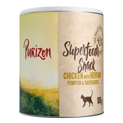 Purizon Superfoods Snacks Chicken with Herring, Pumpkin & Raspberries (100g)