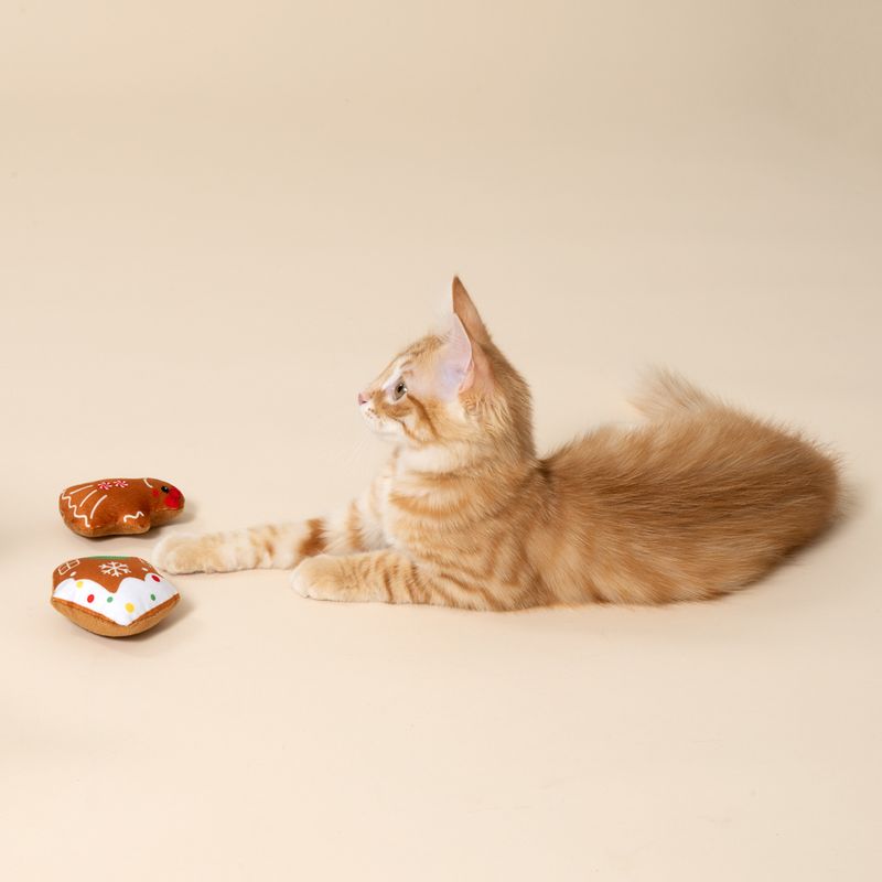 TIAKI Gingerbread Family Cat Toy Set Set of 3