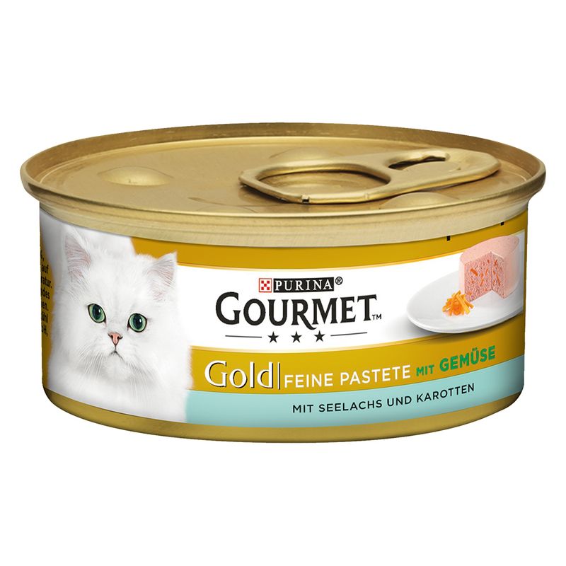 Gourmet Gold Pâté Recipes 12 x 85g Meat & Fish Mixed Pack (Rabbit, Chicken, Salmon, Kidney)