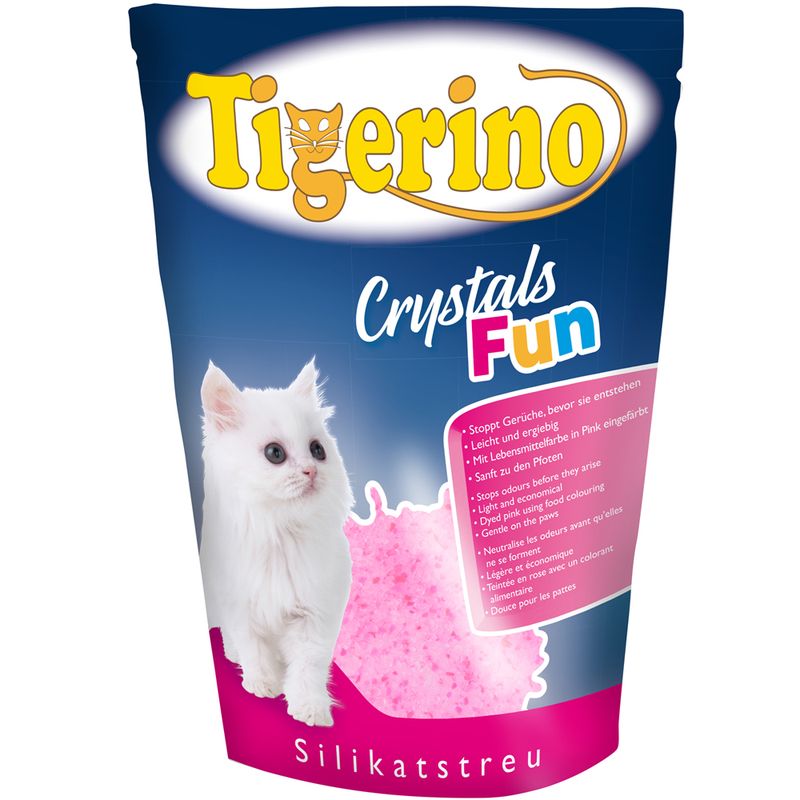 Tigerino Crystals Colourful Cat Litter - Sensitive, Unscented 5l Pink
