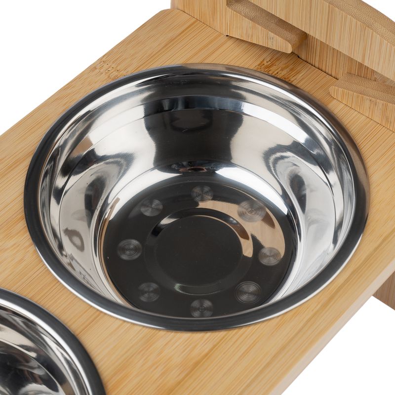 Modern Living Ubud Double Bowl with Bamboo Stand 550ml