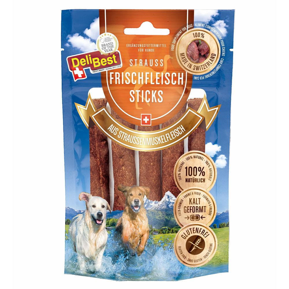 DeliBest Ostrich Sticks 5 x 10cm