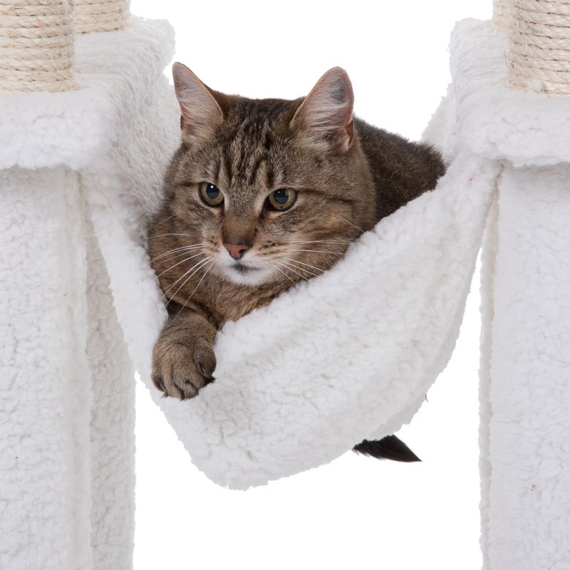 Fluffy II Cat Tree Wool White