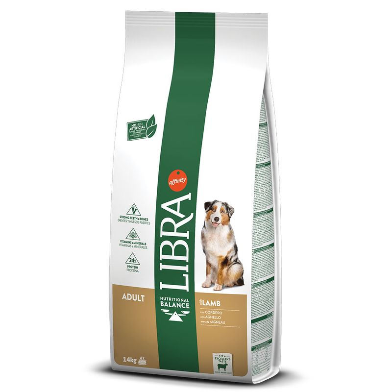 2 x 12kg/14kg Libra Dry Dog Food - 25% Off! * Adult Dog - Lamb (2 x 14kg)