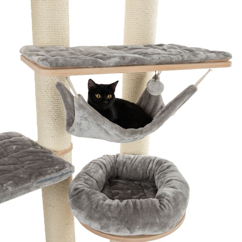 Natural Paradise Ceiling Cat Tree - Amaryllis Light Grey (2 packages*)