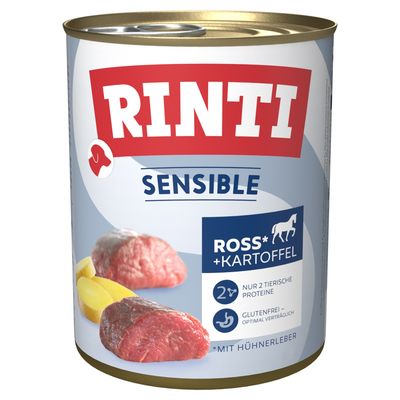 RINTI Sensitive 6 x 800 g Horse, chicken liver & potato