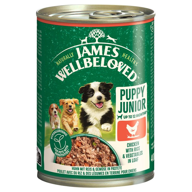 James Wellbeloved Junior Dog Hypoallergenic Chicken in Pâté 6 x 400g