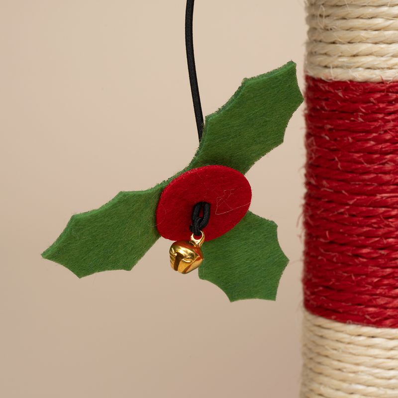 TIAKI Hot Chocolate & Candy Cane Scratching Post Red/Green/White