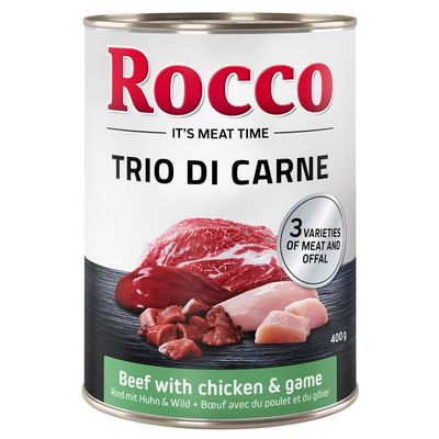 Rocco Classic Trio di Carne - 6 x 400 g Beef, Lamb & Poultry
