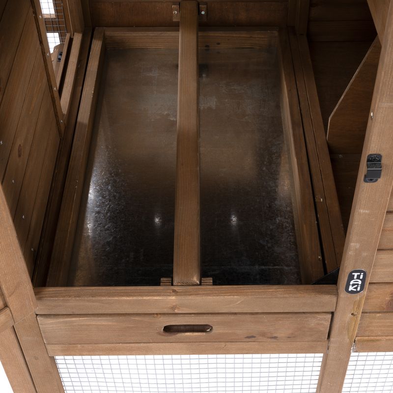 TIAKI Ranch Wooden Chicken Coop (Optionally Expandable) Attached Enclosure: 116 x 78 x 89.8 cm (L x W x H)