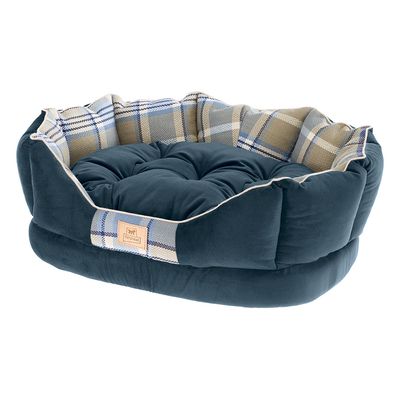 Ferplast cuddly bed Charles, blue Size 60: L 56 x W x H 42 x 20 cm
