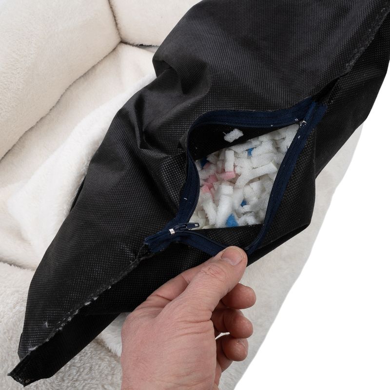 TIAKI Lazy Bear Dog Bed – Ecru Size M: 70 x 55 x 20cm (L x W x H)