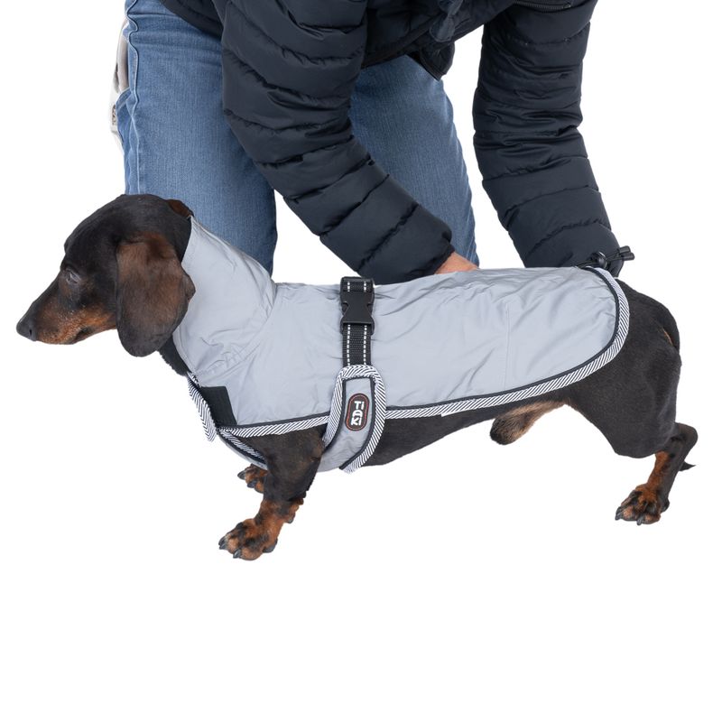 TIAKI Reflective Dog Coat - Silver approx. 30cm (Back Length)